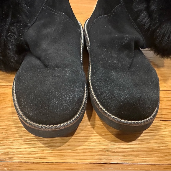 Earth Diva Faux Fur Black Winter Boots Size 7.5 7-1/2 - Picture 2 of 7